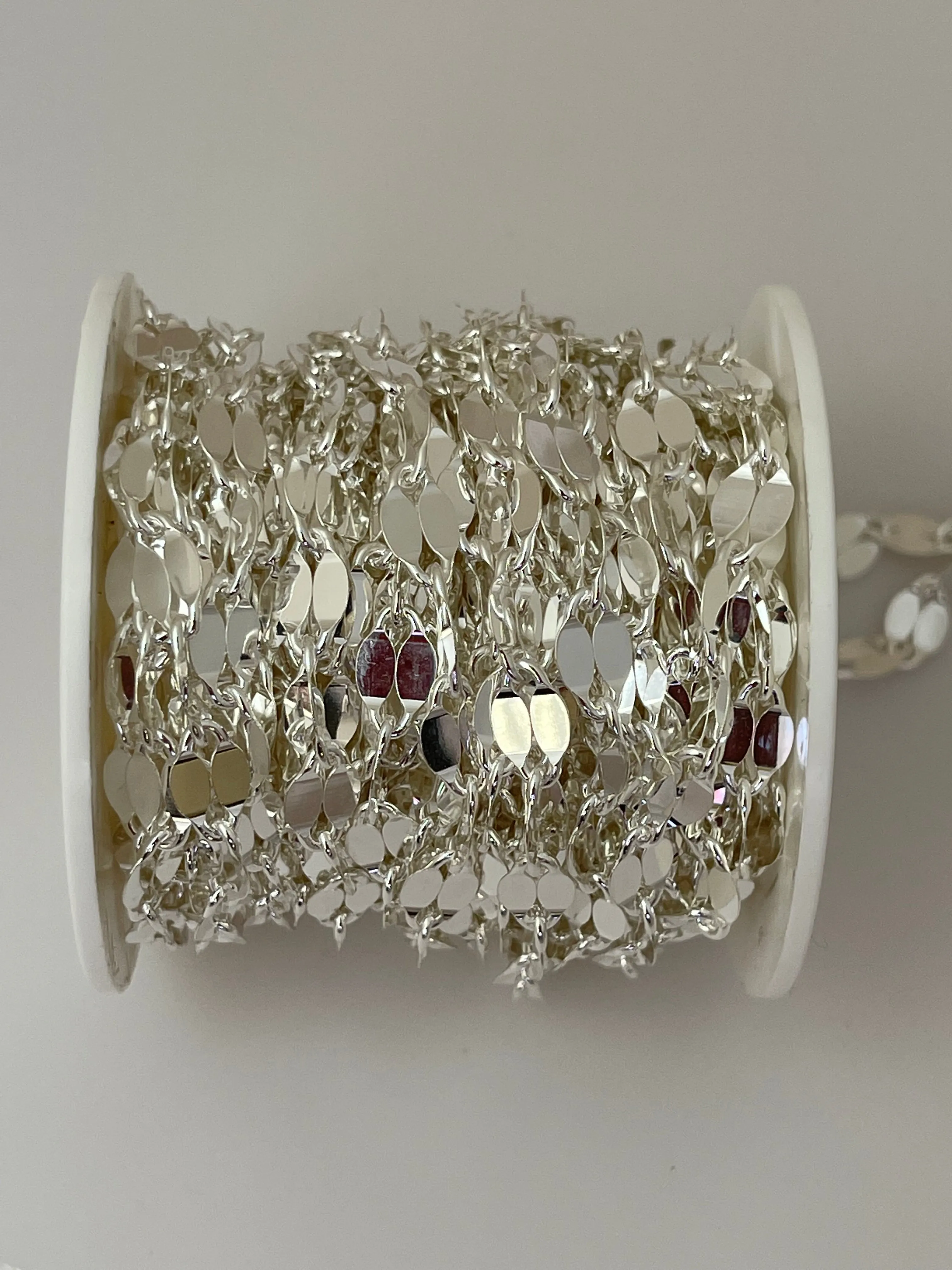 3 Feet of 925 Sterling Hammered Cable This  Chain is Available Two Size: 3.7mmAnd 6mm | CHN167SS | CHN168SS