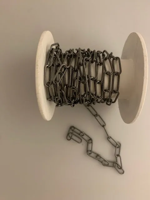 3 Feet of 925 Sterling Solid  Silver Chain, Rectangular Chain Twisted   Wire . Machine made Chain, Size 13.3mmX5mm