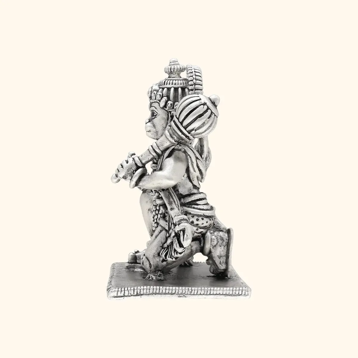 925 Antique Silver Matte Hanuman Idol