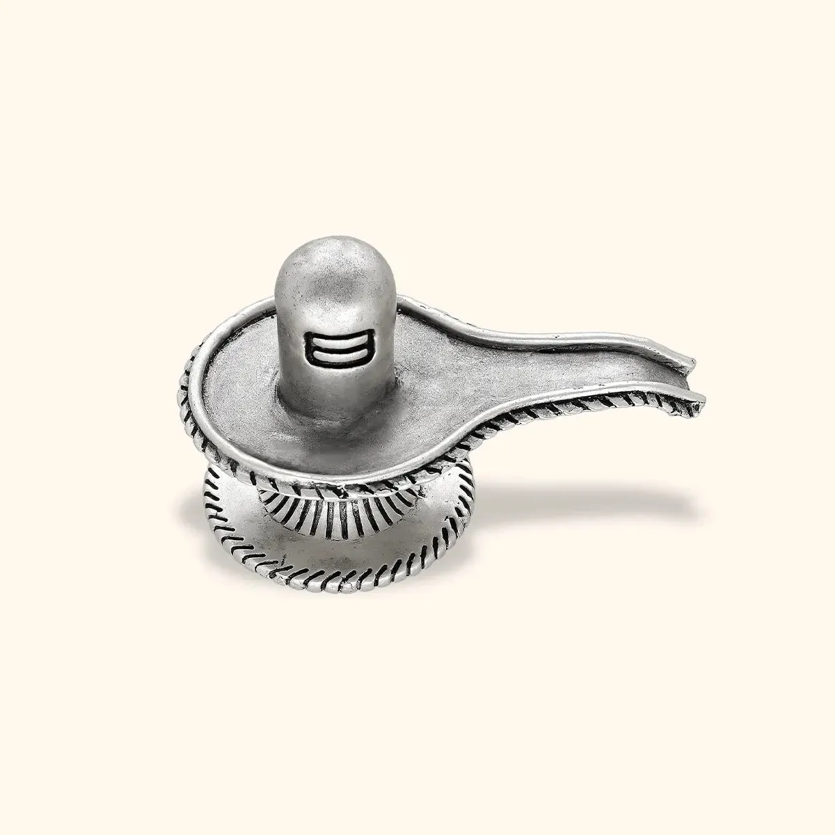 925 Antique Silver Matte Shiv Ling