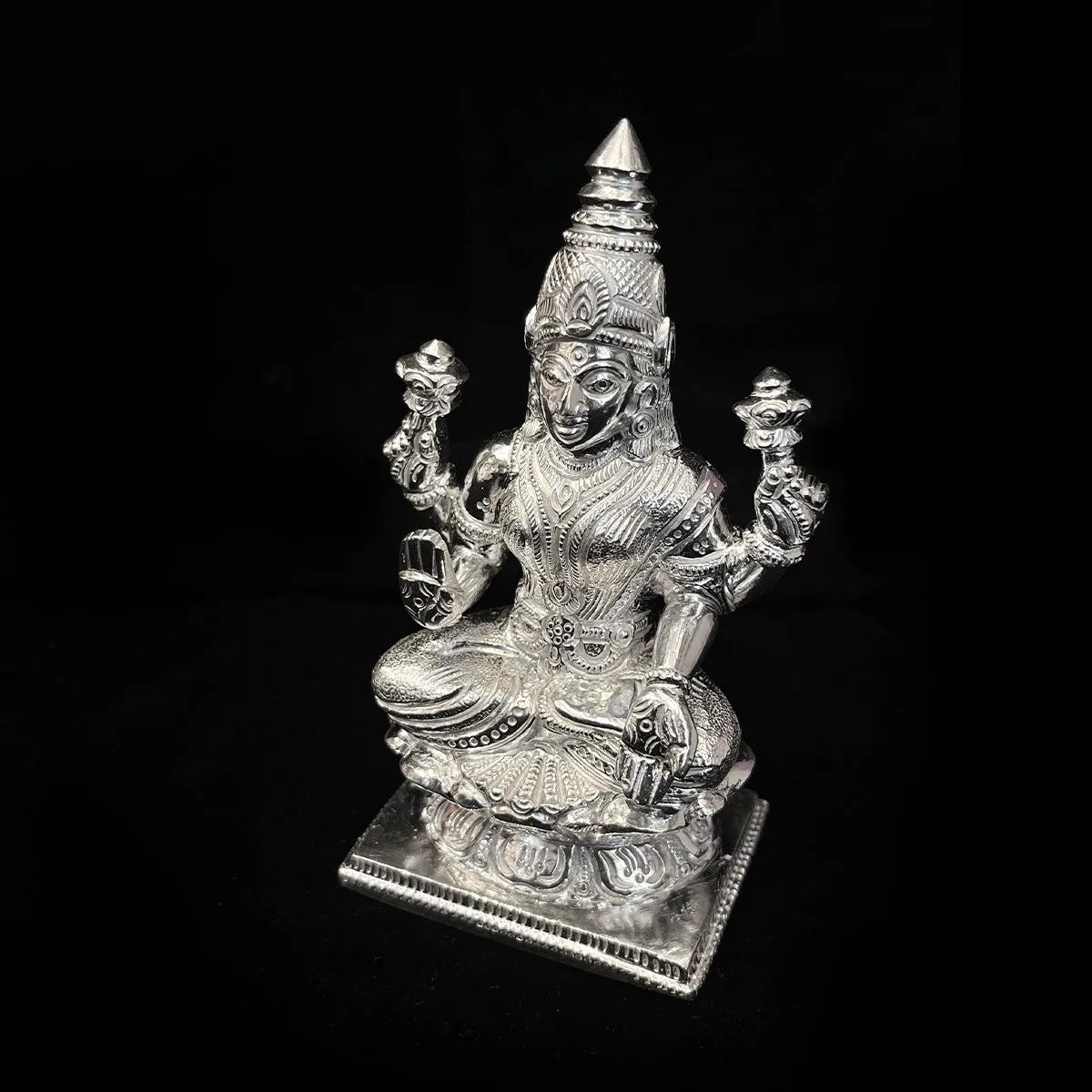 925 Silver Lakshmi Murti for Prosperity and Blessings