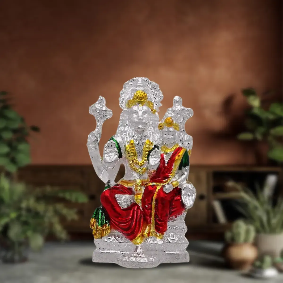 925 Silver Lakshmi Narasimha idol