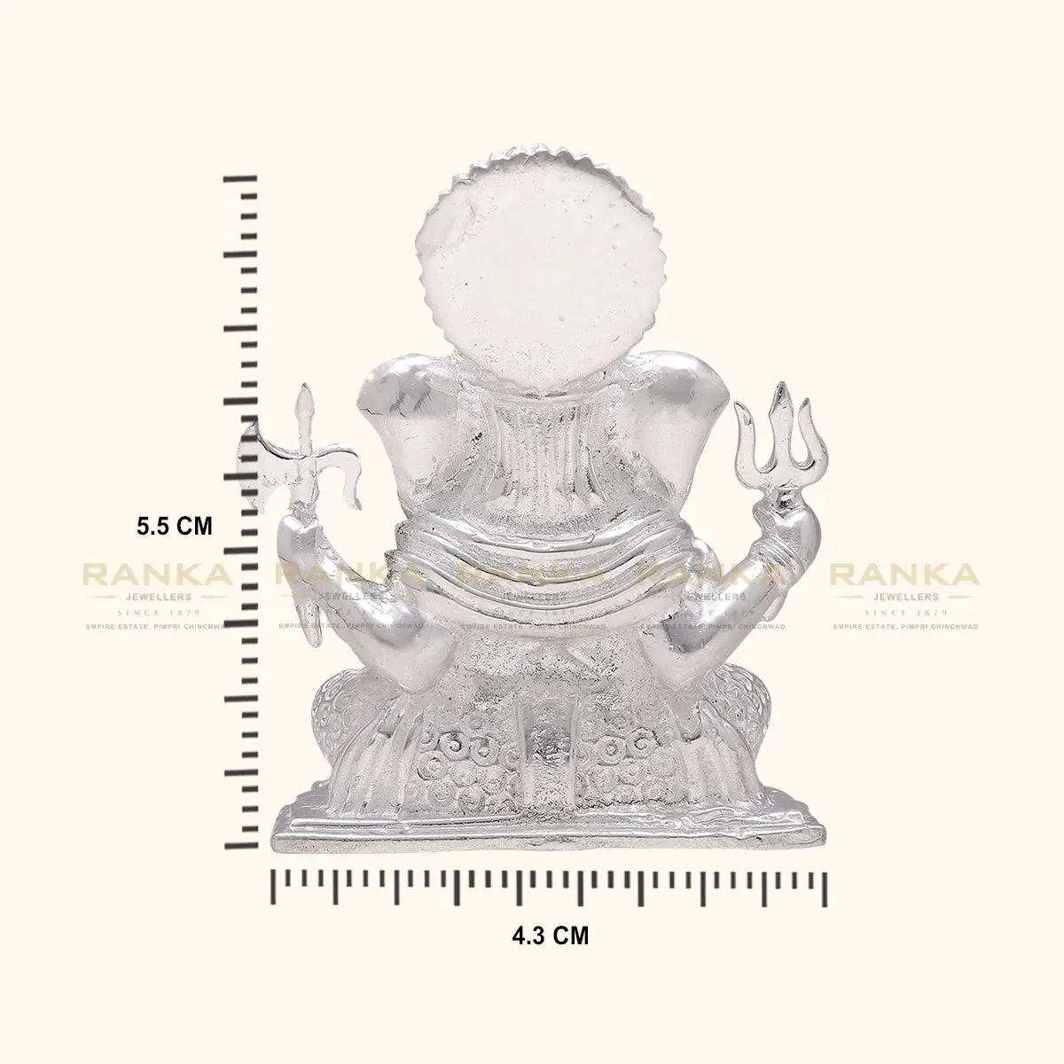 925 Silver Solid Lord Ganeshji Idol