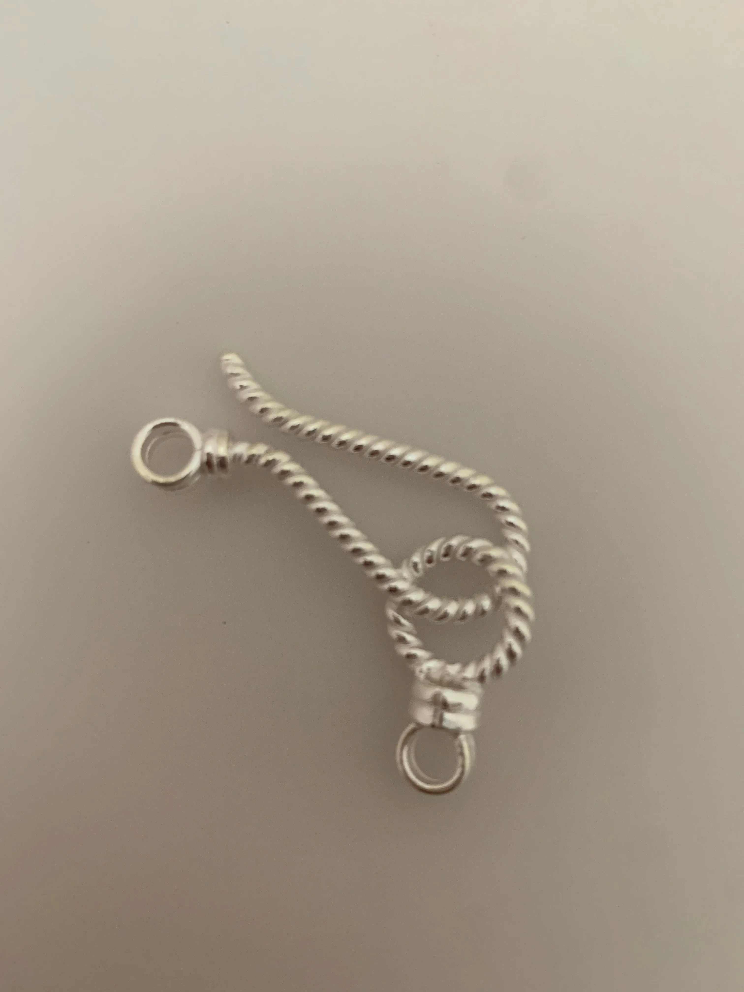 925 Sterling Silver Half-S Hook /Clasp | Decorated Hook | 1Pc (one set) of Hook | Size: 32mmX20mm | H2SS