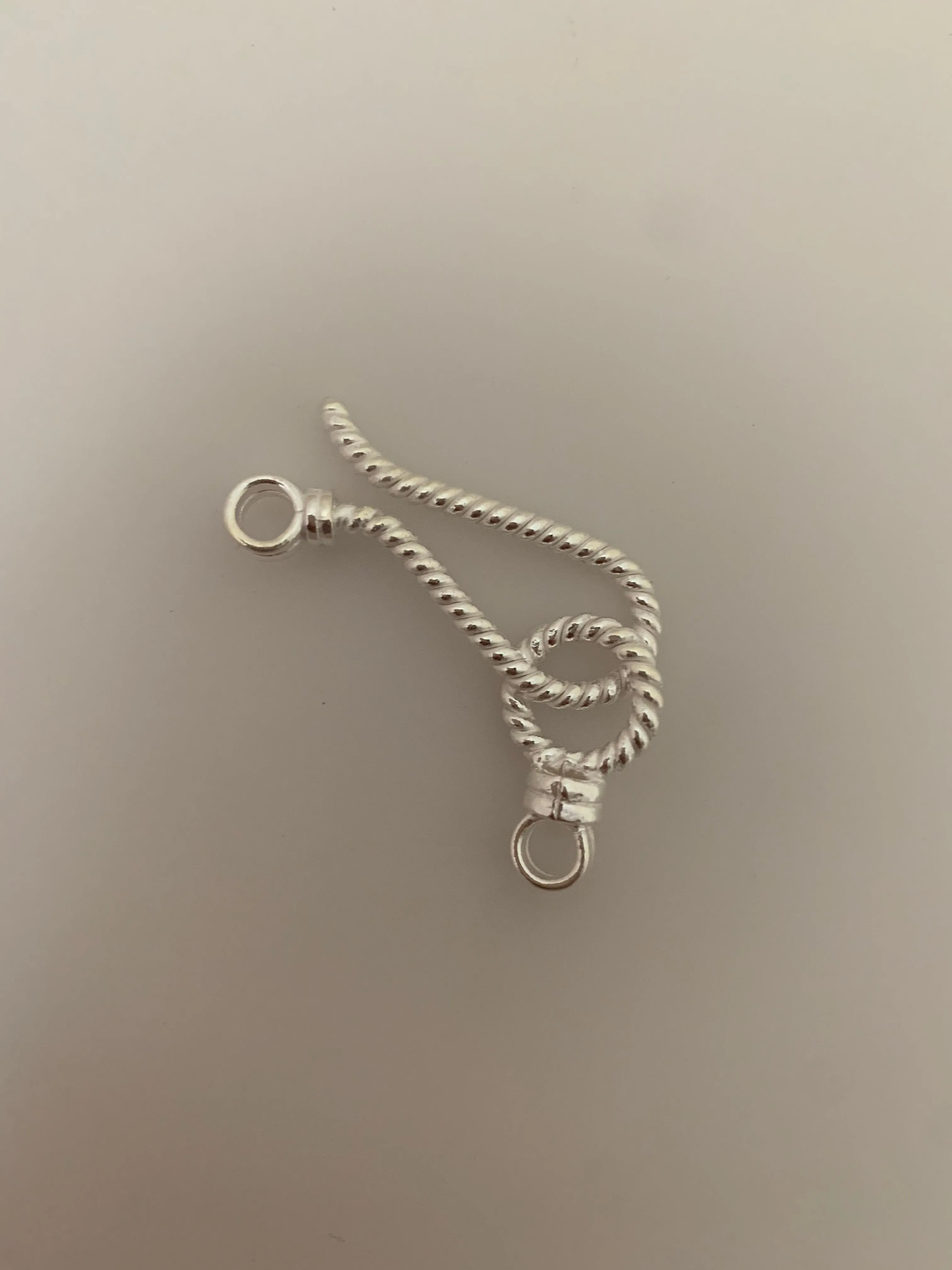 925 Sterling Silver Half-S Hook /Clasp | Decorated Hook | 1Pc (one set) of Hook | Size: 32mmX20mm | H2SS