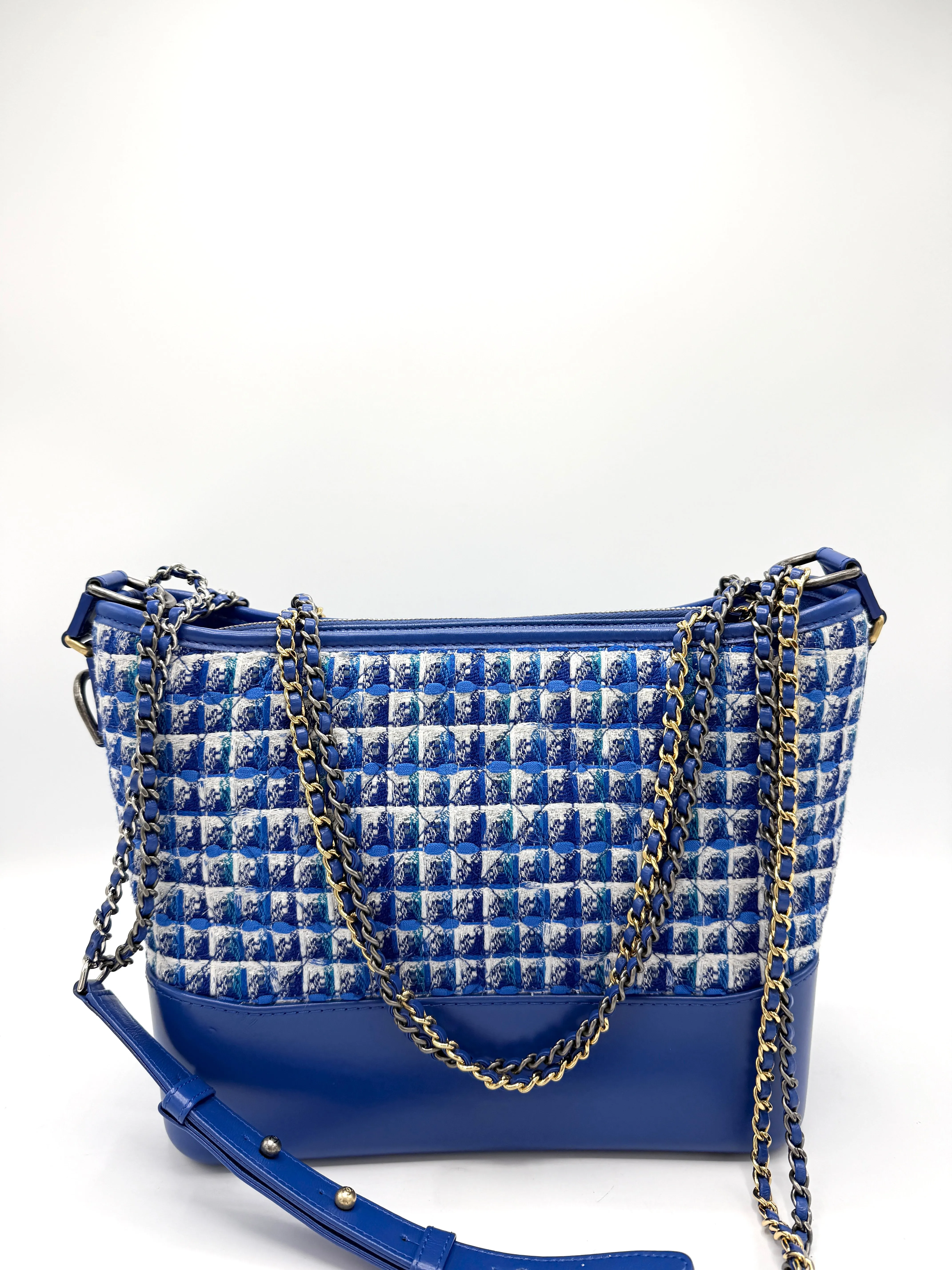 Blue/White Tweed GHW Gabrielle