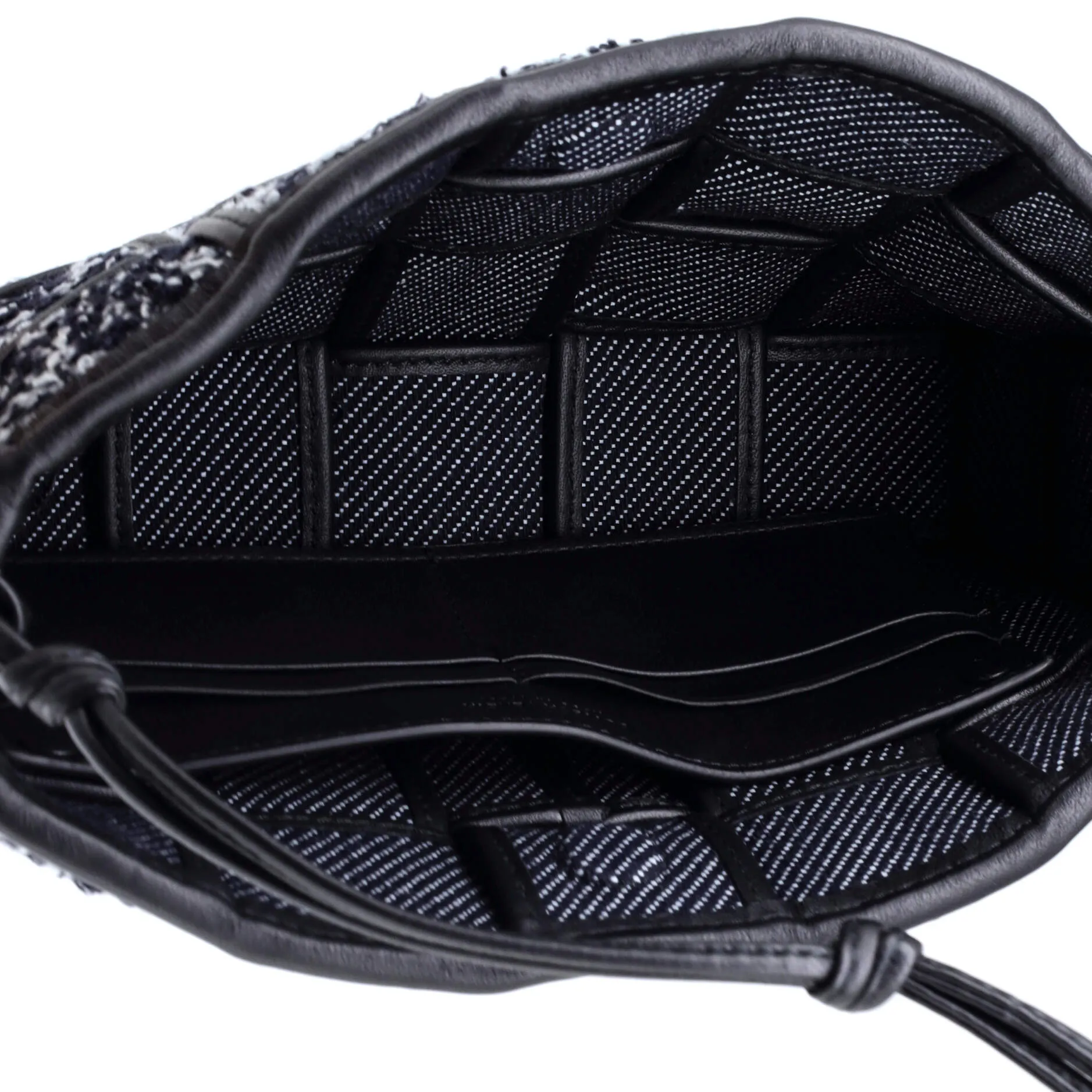 Cassette Baguette Pochette Maxi Intrecciato Tweed