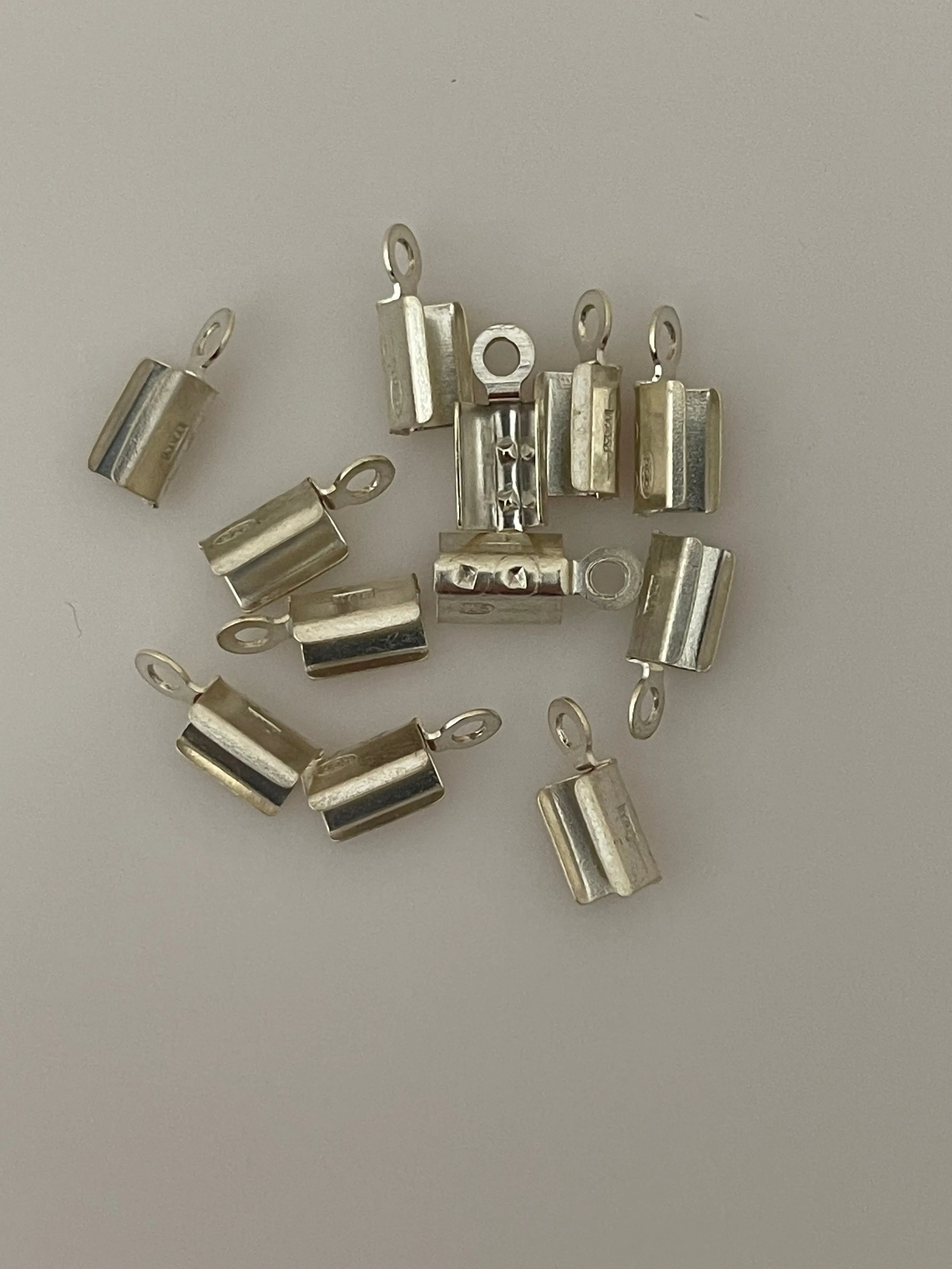 Crimp Ends for Chains | 925 Sterling Silver Crimps | Crimp End Caps | Sterling Silver Chain Ends | Chain Closers | 6 Sizes: 0.45mmTo 2.5mm | CC4-9SS