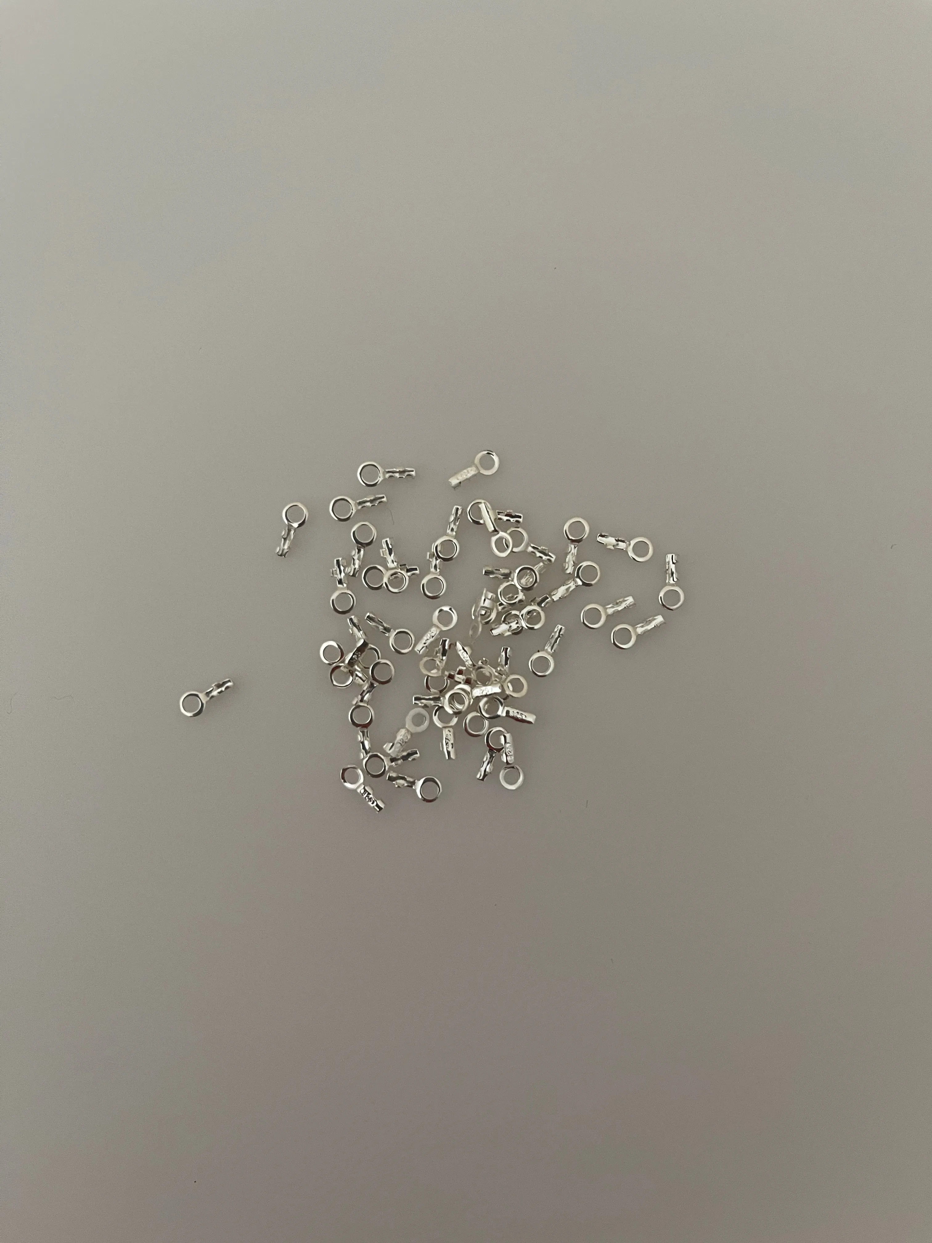 Crimp Ends for Chains | 925 Sterling Silver Crimps | Crimp End Caps | Sterling Silver Chain Ends | Chain Closers | 6 Sizes: 0.45mmTo 2.5mm | CC4-9SS
