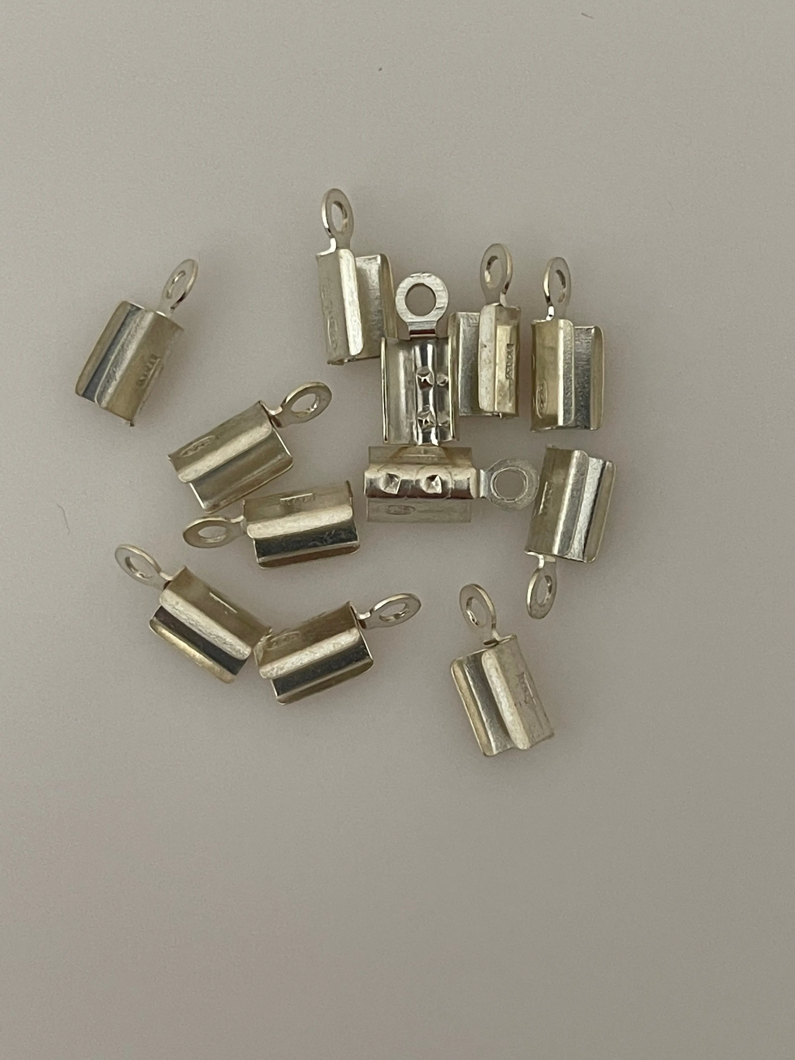 Crimp Ends for Chains | 925 Sterling Silver Crimps | Crimp End Caps | Sterling Silver Chain Ends | Chain Closers | 6 Sizes: 0.45mmTo 2.5mm | CC4-9SS