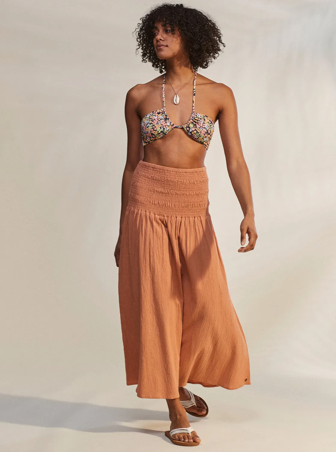 Cute Summer Ankle Length Versatile Skirt - Cork