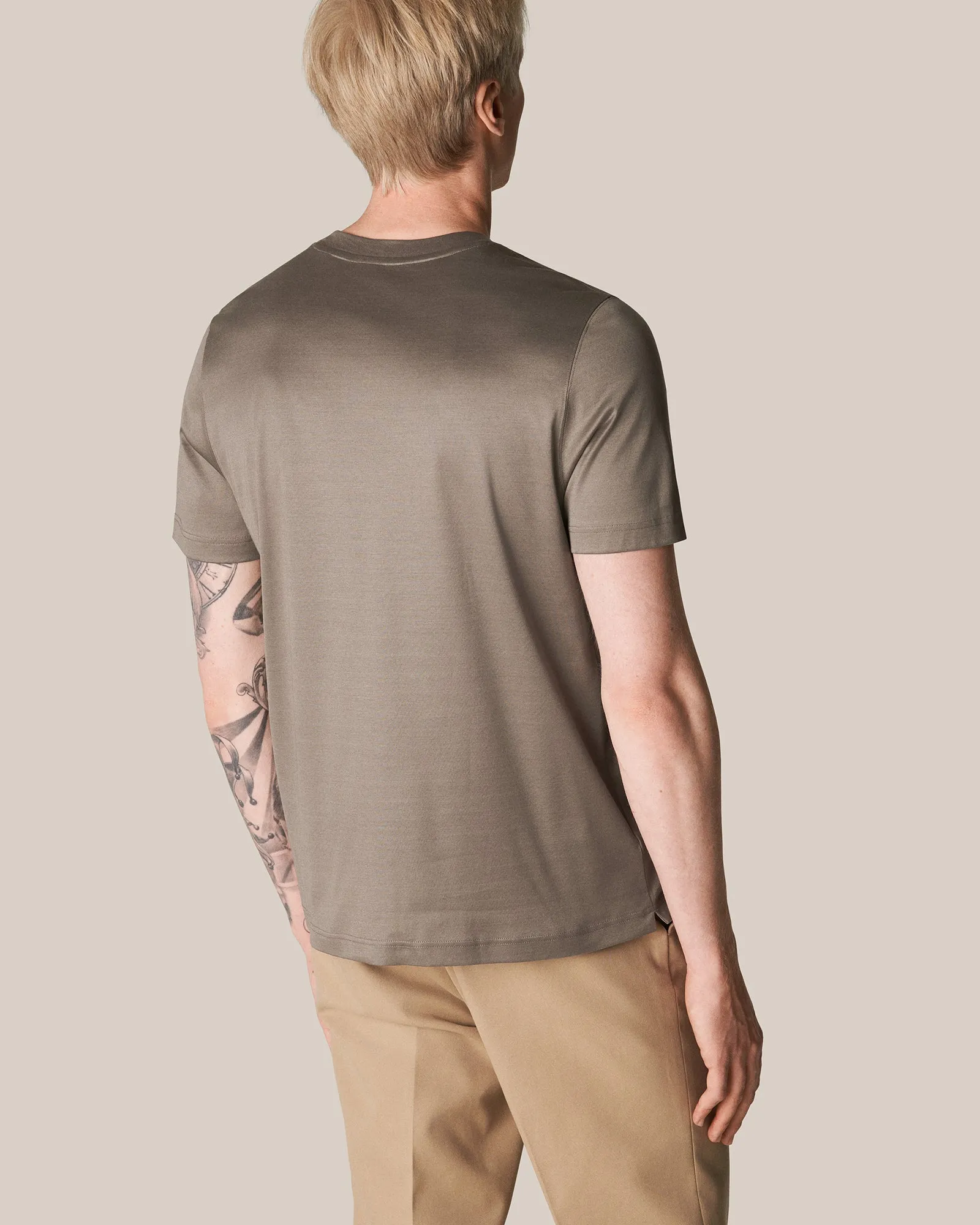 ETON 10000235613 SS FILO DI SCOZIA MOCHA CREW T-SHIRT