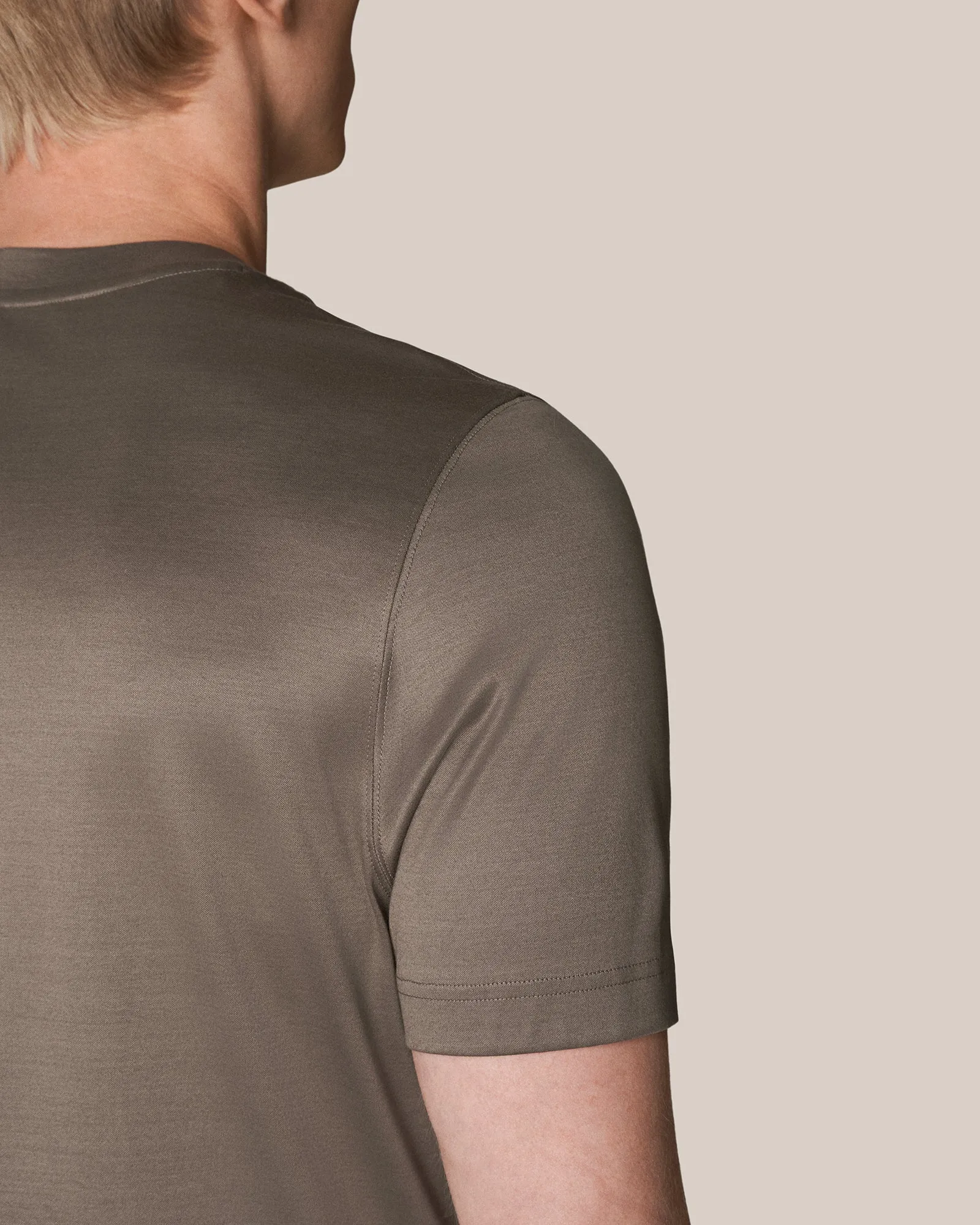 ETON 10000235613 SS FILO DI SCOZIA MOCHA CREW T-SHIRT