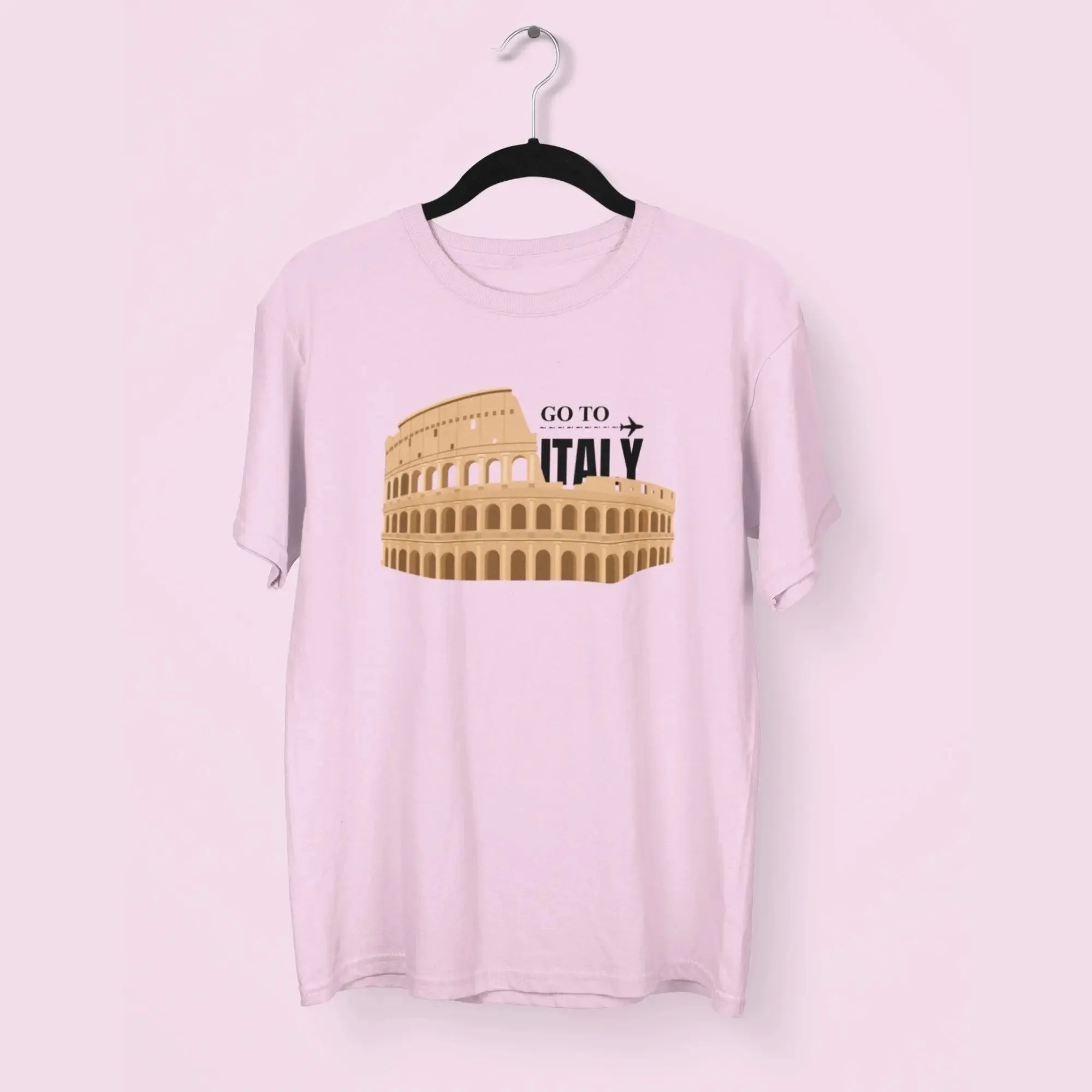 Go To Italy Round Neck Half Sleeve Classic T-Shirt