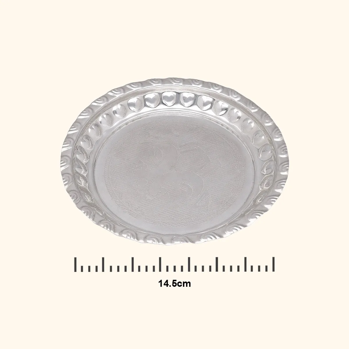Graceful Silver Puja Thali