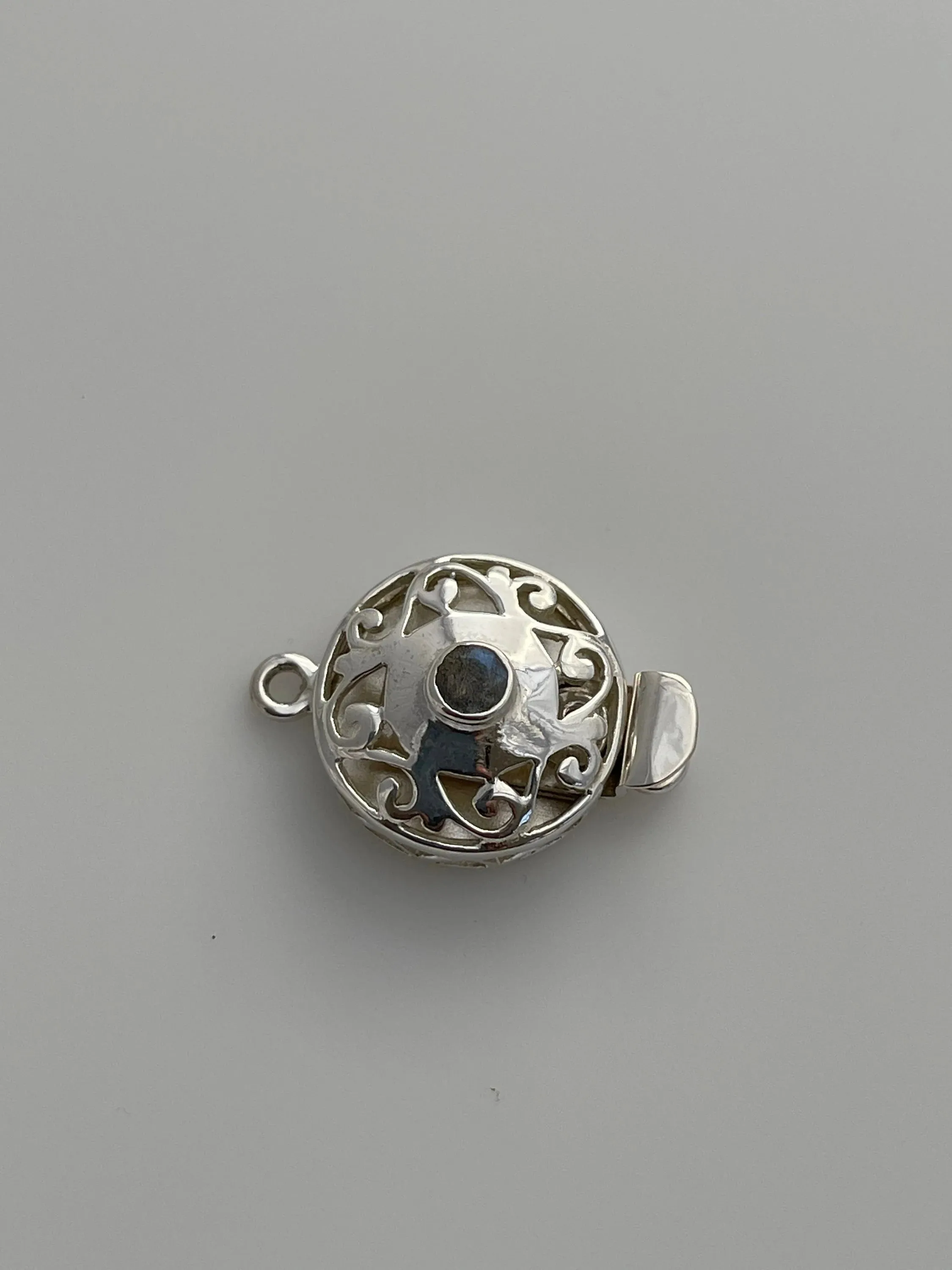 Natural Gemstone Sterling Silver  Choice of Gemstone Claps Size:26mmX18mm  C13SS