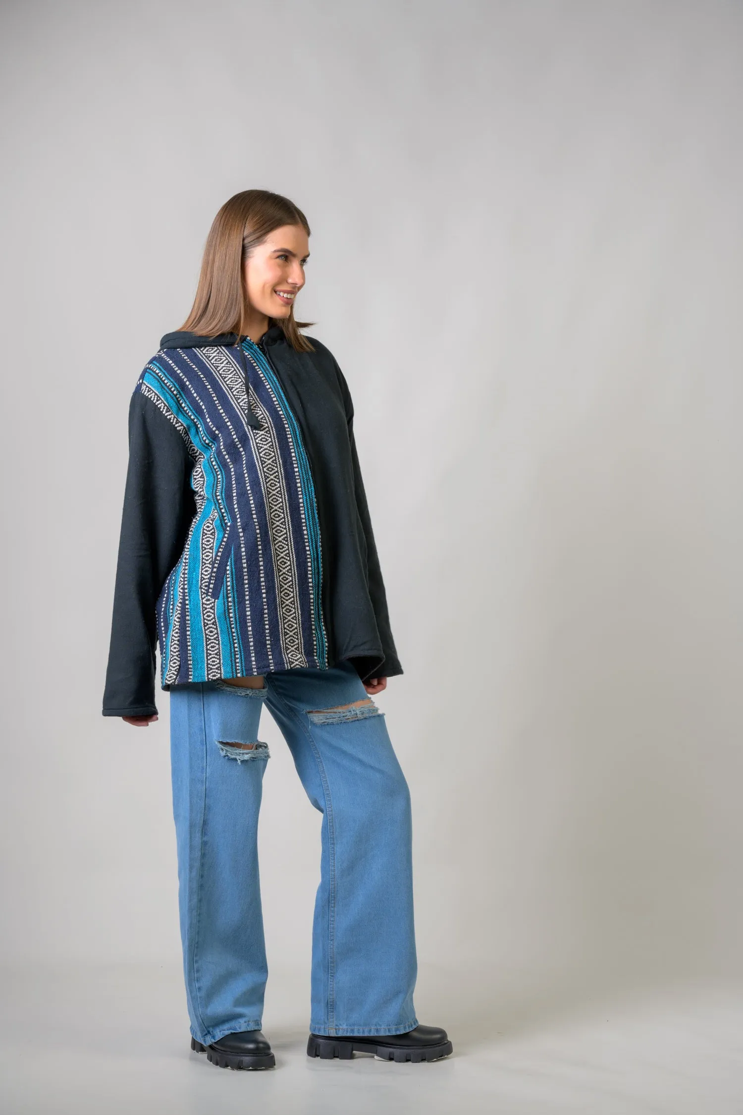 Rhea Stylish Offset Hoodie