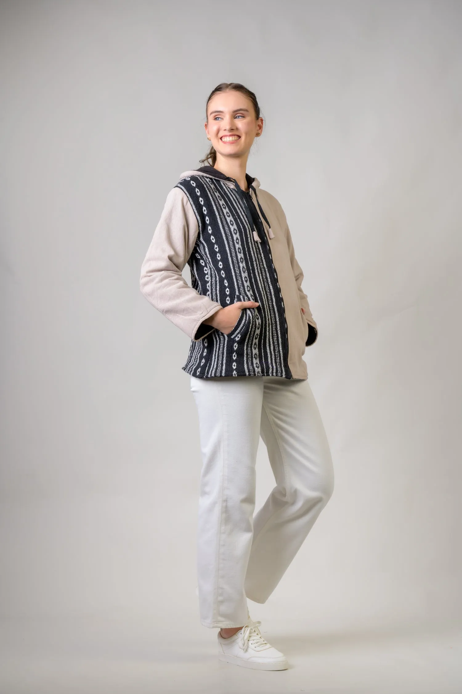 Rhea Stylish Offset Hoodie
