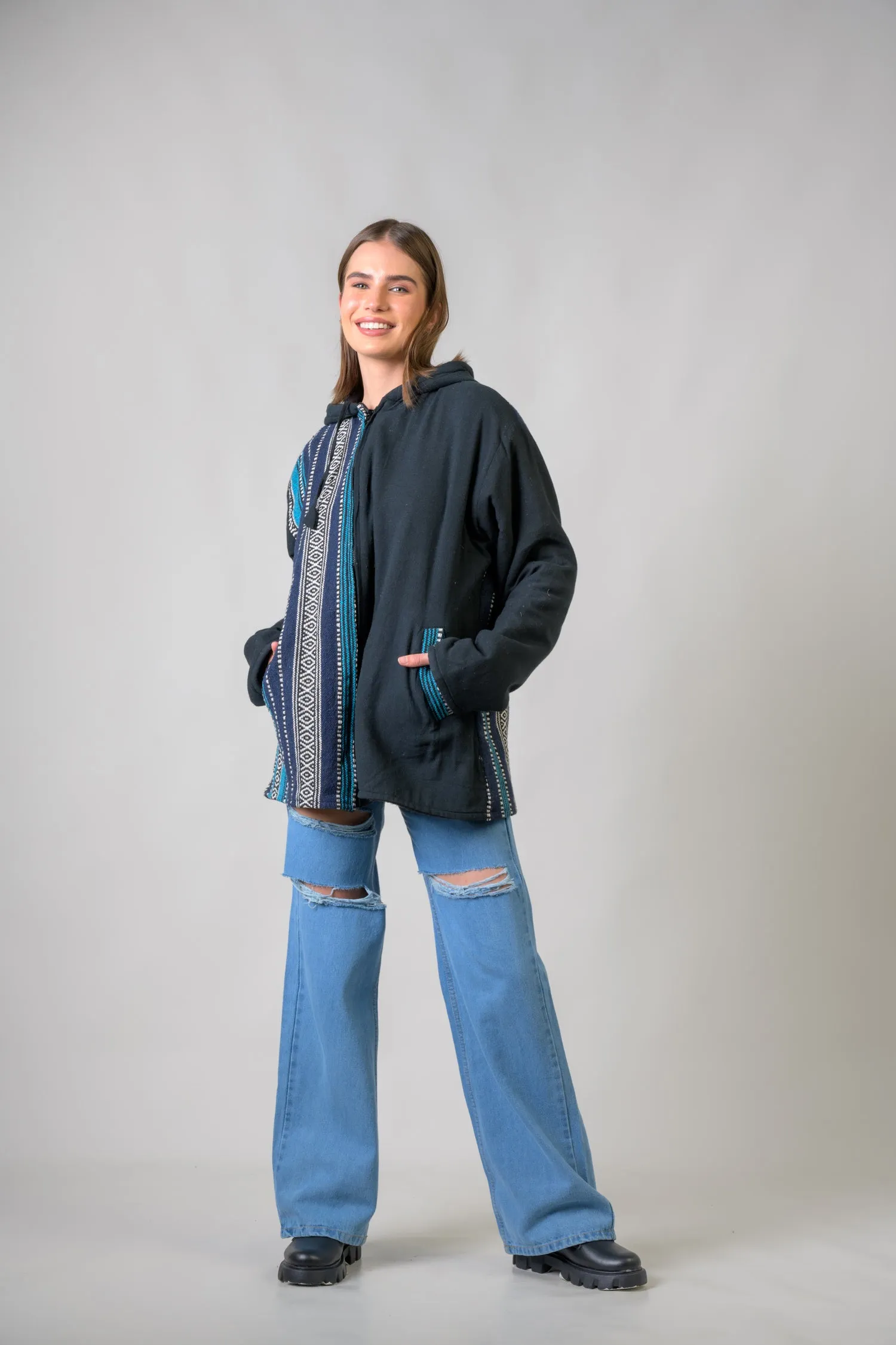 Rhea Stylish Offset Hoodie