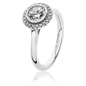 Silver & Co London Sterling Silver Cubic Zirconium Ring