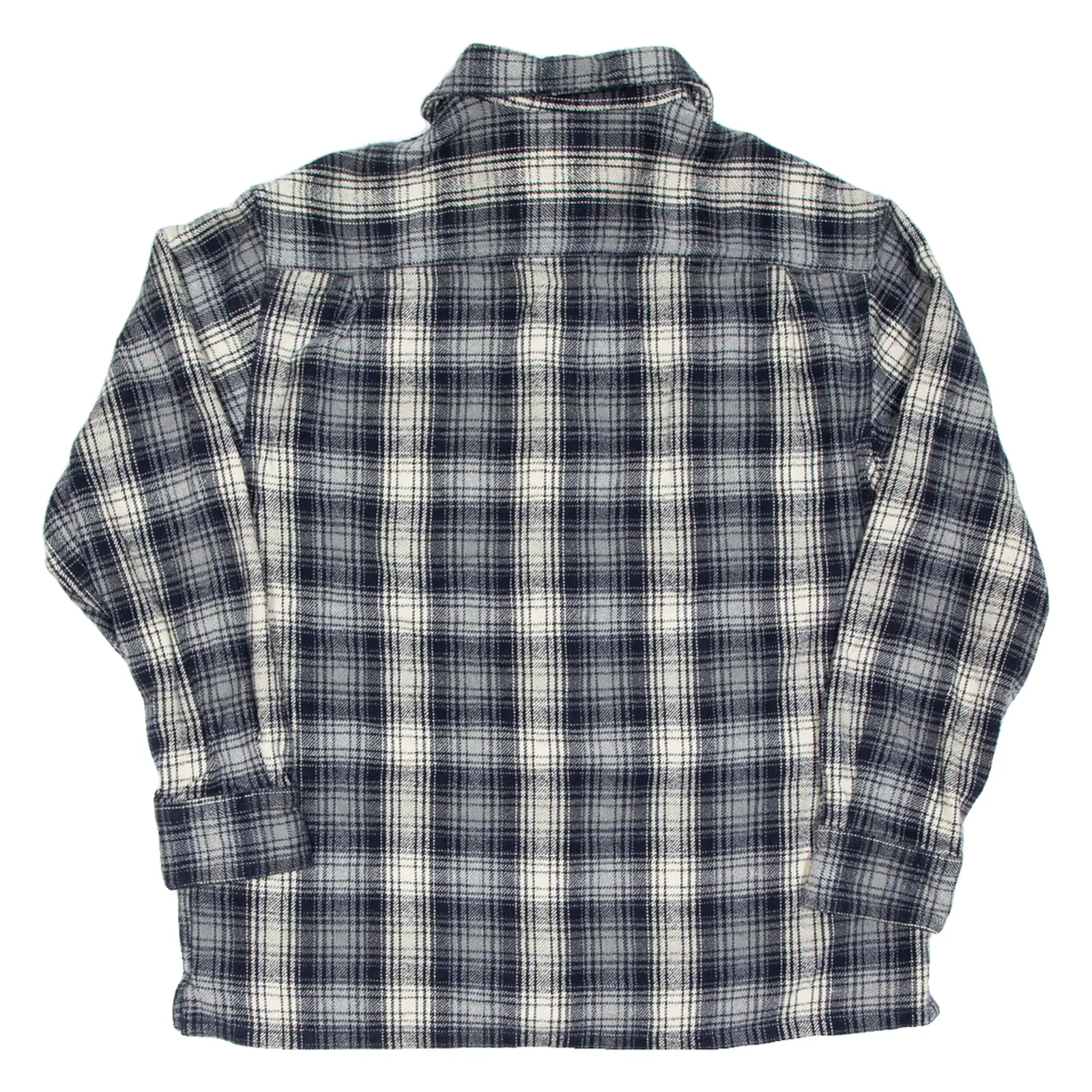 ST JOHNS BAY Mens Flannel Shirt Grey Check Long Sleeve M