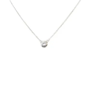 Sterling Silver CZ Pendant Necklace