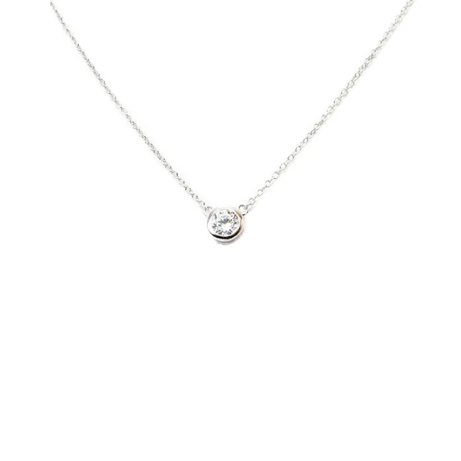 Sterling Silver CZ Pendant Necklace