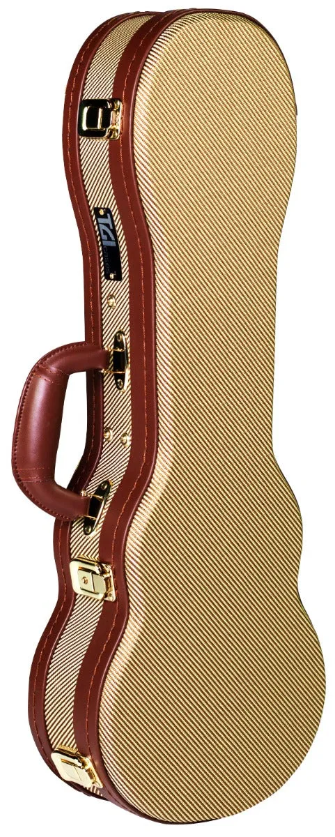 TGI Soprano Ukulele Case Wooden Foundation Tweed Covering