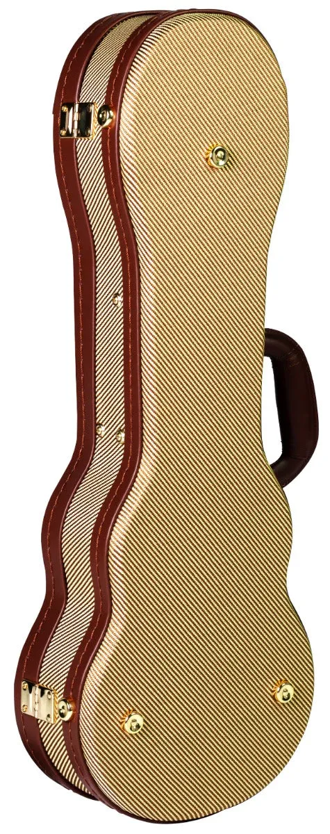 TGI Soprano Ukulele Case Wooden Foundation Tweed Covering
