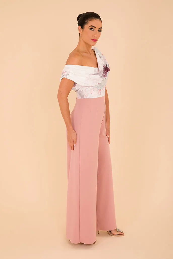Venice jumpsuit in blush & blush floral
