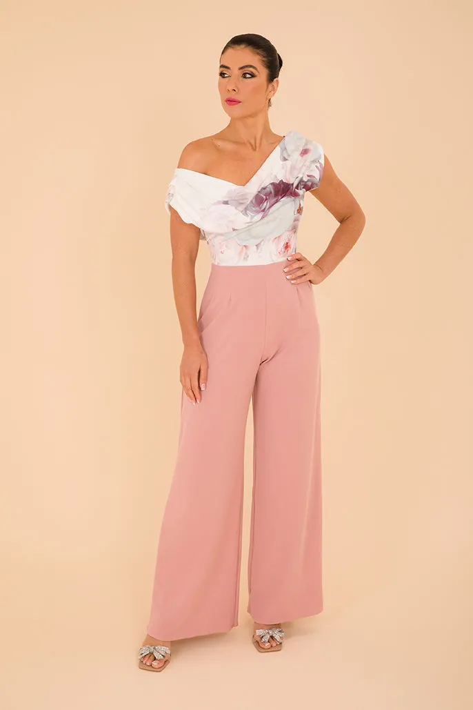 Venice jumpsuit in blush & blush floral