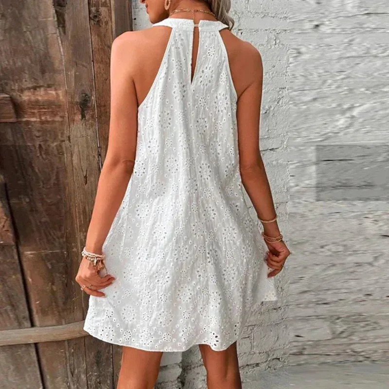 Vera | Stylish Summer Embroidered Mini Dress